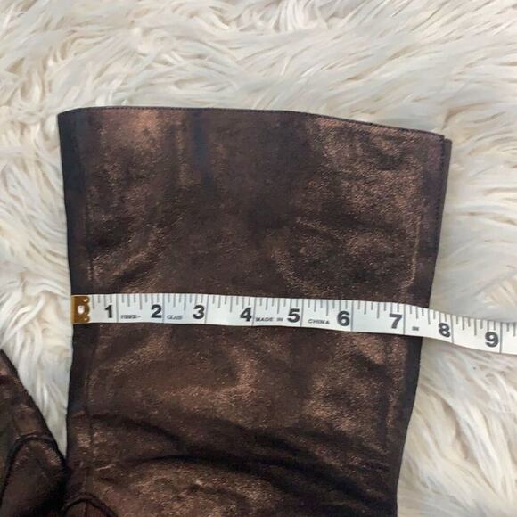 AUTHENTIC PETER KENT‎ OVER THE KNEE BRONZE BOOTS SIZE 37 1/2 - Picture 9 of 13